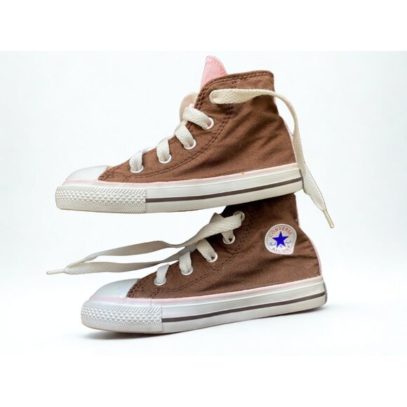 Converse All Stars Other - TODDLER, KIDS HI-TOP CONVERSE PINK & BROWN SIZE 8 SNEAKER RUNNING SHOE 🤍